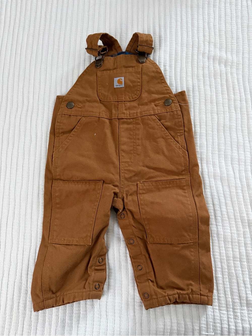 Carhartt baby Brown Overalls - Durable Cotton Workstyle Bottoms, 9m